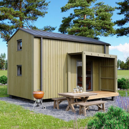 Fertigbauhaus - A-2 - Y-HOME - Modul / modern / mit Terrasse