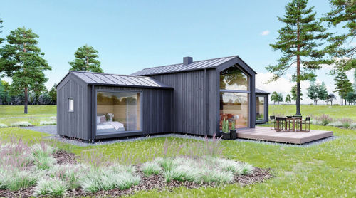 Fertigbauhaus - E-1 - Y-HOME - Modul / modern / mit Terrasse