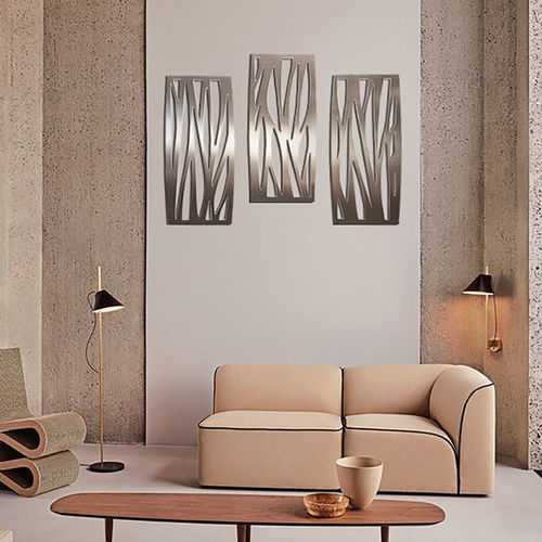 Dekorplatte für Wand - Quadro design Tramax Domino  - Laserplanet - Edelstahl / Methacrylat / für Privatgebrauch