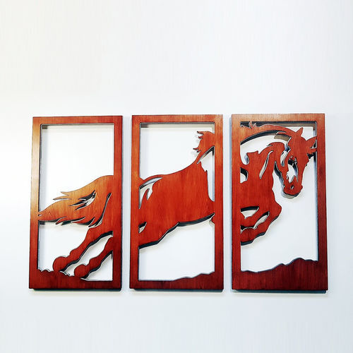 Dekorplatte für Wand - Quadro design Tramax Equus - Laserplanet - Holz / MDF / für Privatgebrauch