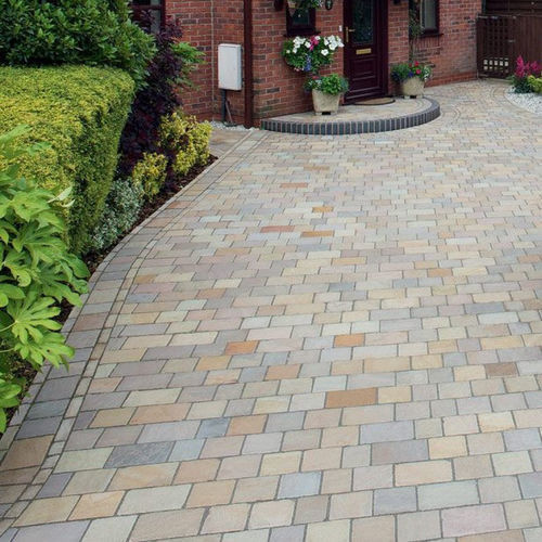 Sandsteinplattenbelag - AUTUMN - Uway Stone India Pvt Ltd - für Außenbereich / für Garten / texturiert
