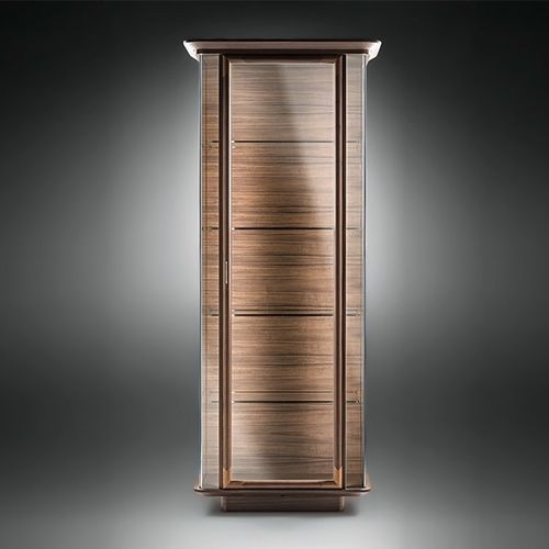 Moderne Vitrine - Margherita - ANNIBALE COLOMBO - Nussbaum / Teakholz / beleuchtet