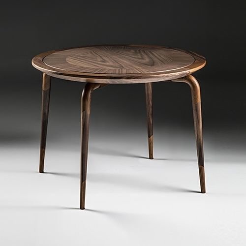 Moderner Couchtisch - Rosetta - ANNIBALE COLOMBO - Nussbaum / Teakholz / Gestell aus Teakholz