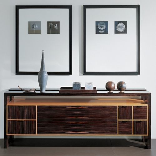 Modernes Sideboard - D1303 - ANNIBALE COLOMBO - Kirschbaum / Macassar-Ebenholz / mit Schubladen