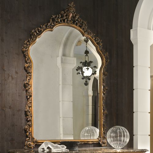 Wandmontierter Spiegel - P4029 - ANNIBALE COLOMBO - Stil / Bronze / Holz