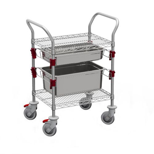 Wagen für Gastronorm-Behälter - MISO325M - QUATRO S.R.L. - für Gewerbegebrauch / für Profiküchen / Edelstahl