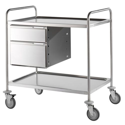 Wagen für Gastronorm-Behälter - CS962-2C - QUATRO S.R.L. - für Profiküchen / Edelstahl