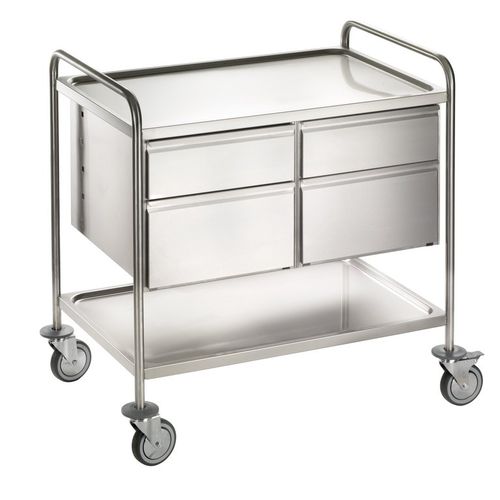 Wagen für Gastronorm-Behälter - CS962-4CP-CS - QUATRO S.R.L. - für Profiküchen / Edelstahl