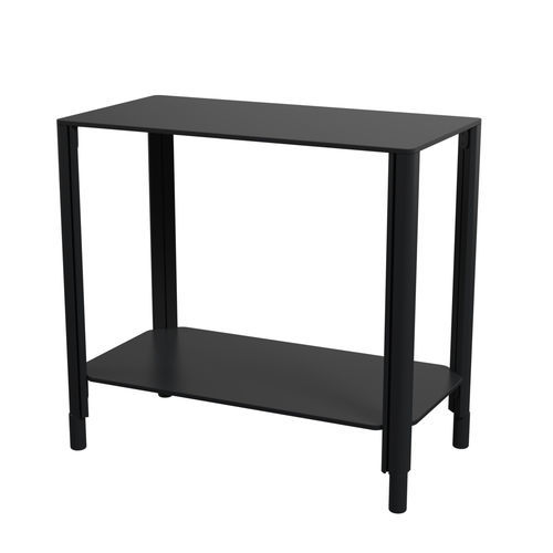 Beistelltisch / minimalistisches Design - DMB-77X81H77-0PR-PED - QUATRO S.R.L. - Aluminium / HPL / Gestell aus Aluminium