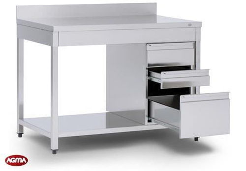 Edelstahl-Zubereitungstisch - AGMA ARREDO INOX PROFESSIONALE SRL A SOCIO UNICO - Profi