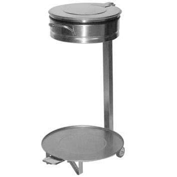 Abfallsack-Halter / Park - AGMA ARREDO INOX PROFESSIONALE SRL A SOCIO UNICO - bodenstehend / Edelstahl / mit Rollen