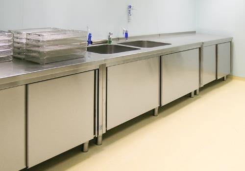 Edelstahl-Arbeitsplatte - AGMA ARREDO INOX PROFESSIONALE SRL A SOCIO UNICO - für Krankenhaus