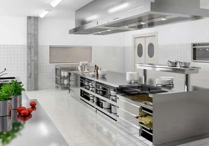 Moderne Küche - H2 - AGMA ARREDO INOX PROFESSIONALE SRL A SOCIO UNICO - Edelstahl / mittelgroß / High-End
