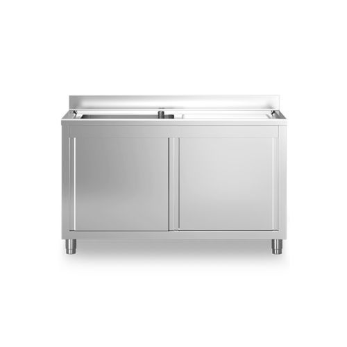 Edelstahl-Spülbeckenunterschrank - TULS - auf Füßen / für Profiküchen / freistehend