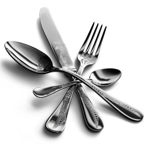 Edelstahl-Besteck - Caccia  - MEPRA S.P.A. - polierter Edelstahl / Bronze / Gold