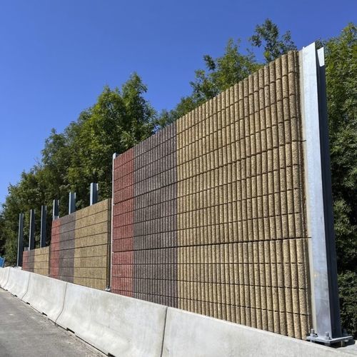 Lärmschutzwand mit modularen Platten - INSA EE ROCK - Insametal - aus Porenbeton / Stahlbeton / für Straßen