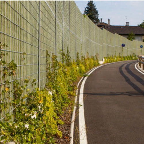 Lärmschutzwand mit modularen Platten - INSA Green - Insametal - Polymer / Stahl / Stoff