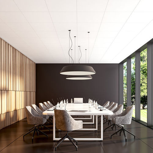 Mineralfaser-Zwischendecke - ADAGIO Acoustic+ - Knauf Ceiling Solutions - aus Fliesen / Platten / für Konferenzraum