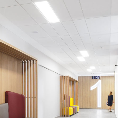 Mineralfaser-Zwischendecke - AMF THERMATEX Alpha One - Knauf Ceiling Solutions - aus Fliesen / für Büro / für den Innenraum
