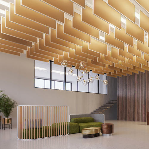 Aluminium-Akustikbaffel - L/N - Knauf Ceiling Solutions - Mineralwolle / hängend / deckenmontiert