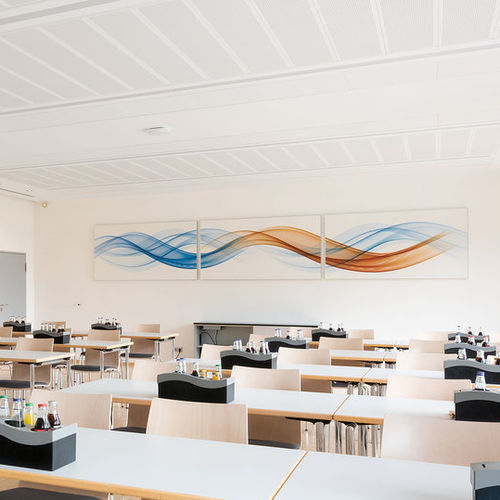 Wandmontierte Schallschluckplatte - Knauf Ceiling Solutions - Mineralwolle / Aluminium / rechteckig