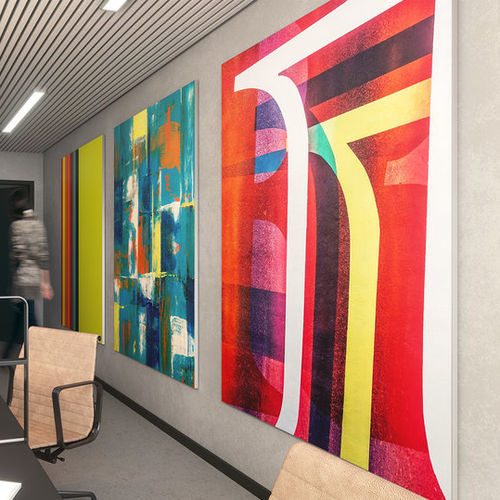 Wandmontierte Schallschluckplatte - Knauf Ceiling Solutions - Aluminium / Stoff / quadratisch