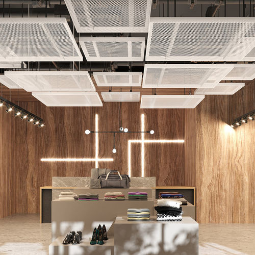 Stoff-Zwischendecke - MESH Sonic MT - Knauf Ceiling Solutions - Platten / für Konferenzraum / für den Innenraum