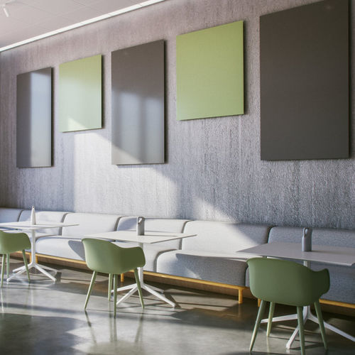 Wandmontierte Schallschluckplatte - Knauf Ceiling Solutions - Metall / rechteckig / für Büro