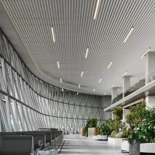 Zwischendecke aus vorlackiertem Aluminium - BLADE - Knauf Ceiling Solutions - Lamellen / für Büro / für den Innenraum