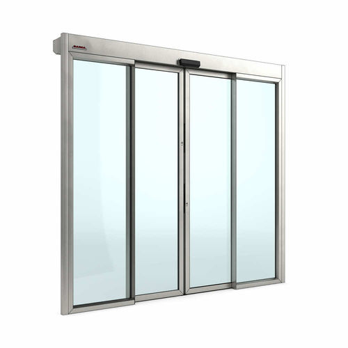 Eingangstür - Securlight 327 - Saima Sicurezza SpA - Glas / Stahl / Schiebe