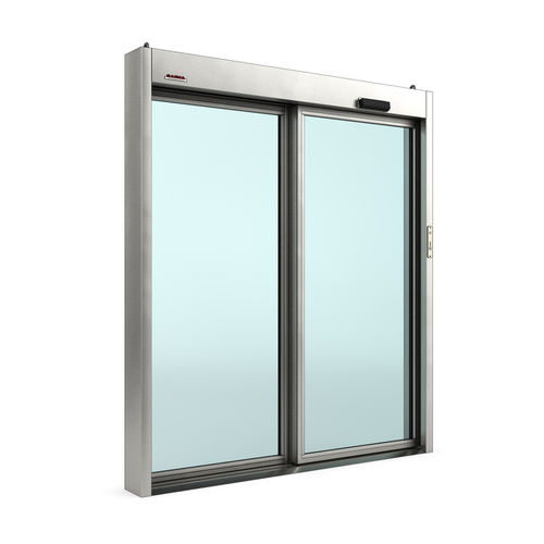 Eingangstür - Securslide - Saima Sicurezza SpA - Glas / Eisen / Schiebe