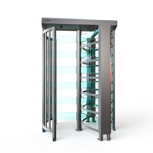 Raumhohes Drehkreuz - TR 121 S - Saima Sicurezza SpA - Edelstahl / Glas / Stahl