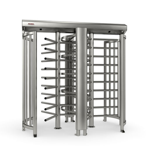 Raumhohes Drehkreuz - TR 121 D - Saima Sicurezza SpA - Edelstahl / Stahl / für öffentliche Einrichtungen
