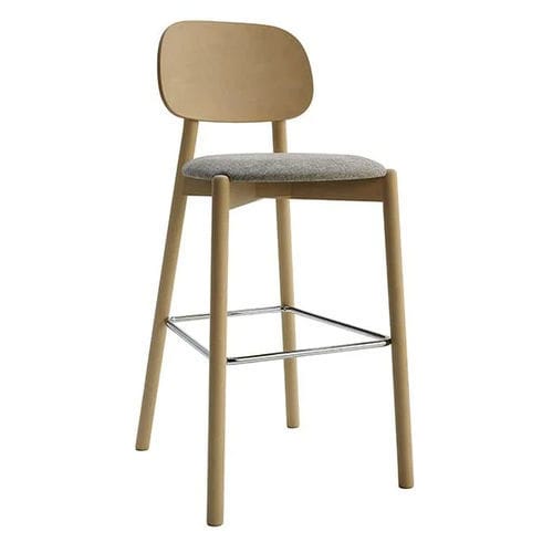 Moderner Barstuhl - Pigreco 2 - Glam_ee by Emmeti - für den Innenraum / Stoff / Sperrholz
