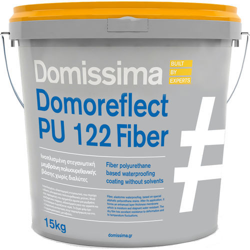 Sicherheits-Flüssigabdichtungssystem - DOMOREFLECT PU 122 FIBER - Domissima S.A. - für Stahlkonstruktion / für Schrägdach / Polyurethan