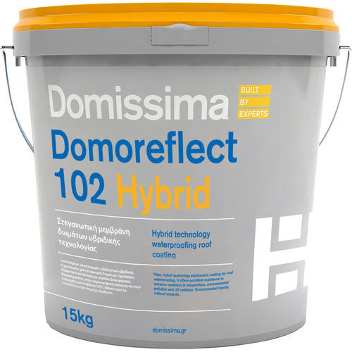 Isolierendes Flüssigabdichtungssystem - DOMOREFLECT 102 HYBRID - Domissima S.A. - für Dachterrasse / für Schrägdach / Elastomer