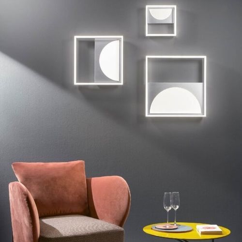 Moderne Wandleuchte - ART - Ondaluce - für den Innenraum / Metall / quadratisch