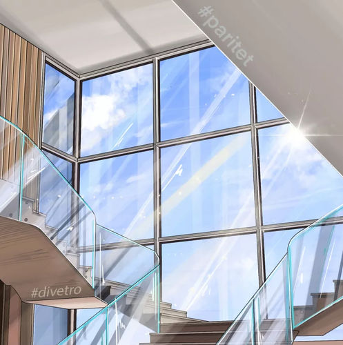Paneel-Vorhangfassade - PARITET LLC - aus Aluminium und Glas / Glas / Aluminium