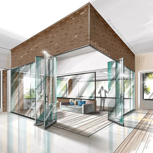 Falttrennwand - PARITET LLC - Glas / für professionellen Einsatz / Büro