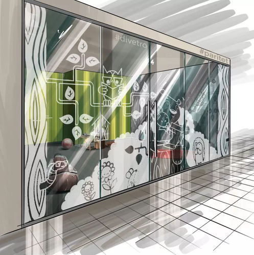 Festinstallierte Trennwand - PARITET LLC - mit Glasfront / PVC / für professionellen Einsatz