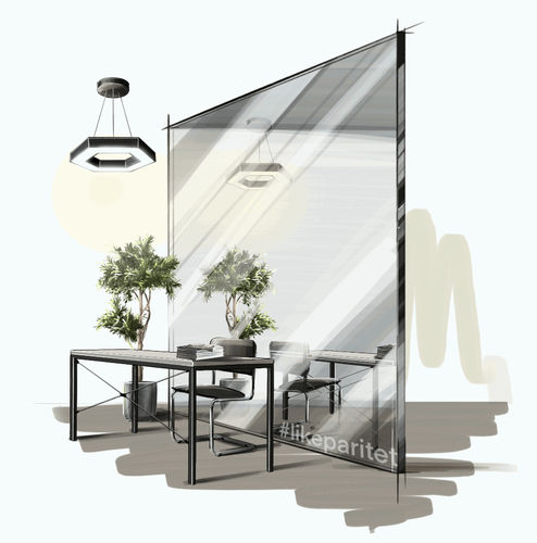 Sicherheitsglasscheibe - PARITET LLC - isolierend / Spiegeleffekt / silberfarben