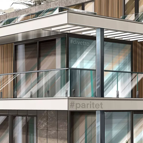 Decke/Boden-Fenster - PARITET LLC - Glas / Metall / Schiebe