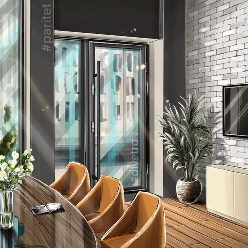 Eingangstür - PARITET LLC - Glas / Metall / einflügelig