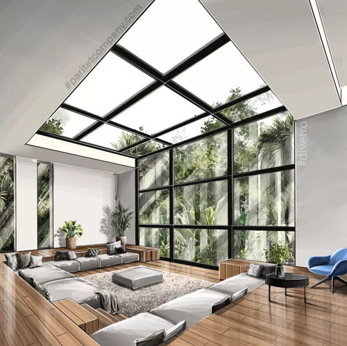 Oberlicht für Dach - WINTER GARDENS - PARITET LLC - mit Aufsatzkranz / Glas / Metall