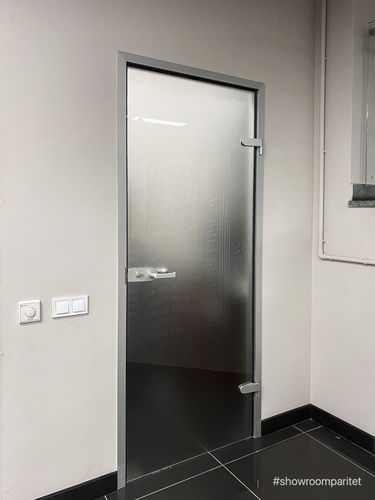 Tür für Innenbereich - PARITET LLC - Glas / einflügelig / drehend