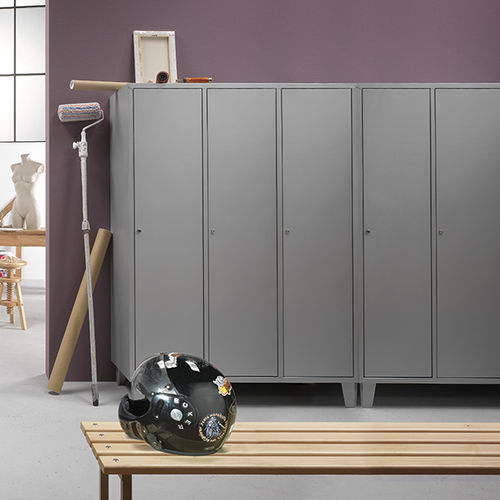 Stahl-Garderobenschrank - NEO MS - COMERCIAL DE INDUSTRIAS REUNIDAS, S.A. - mit Schlüssel / für Gewerbegebrauch / schwarz