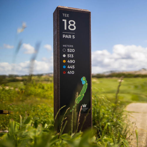 Stele zur Beschilderung - ROYAL - Floema - für Golfplatz / Aluminium / für öffentliche Bereiche