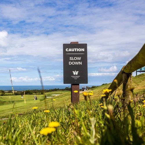 HPL-Infotafel - GOLF - Floema - für öffentliche Bereiche / für Golfparcours / für städtische Bereiche