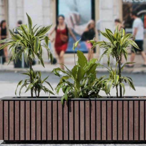 Metall-Pflanzkübel - R1500 - Floema - Recyclingkunststoff / ABS / 100% recycelbar