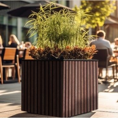 Recyclingkunststoff-Pflanzkübel - Q700 FRAME - Floema - Polyurethan / ABS / Metall